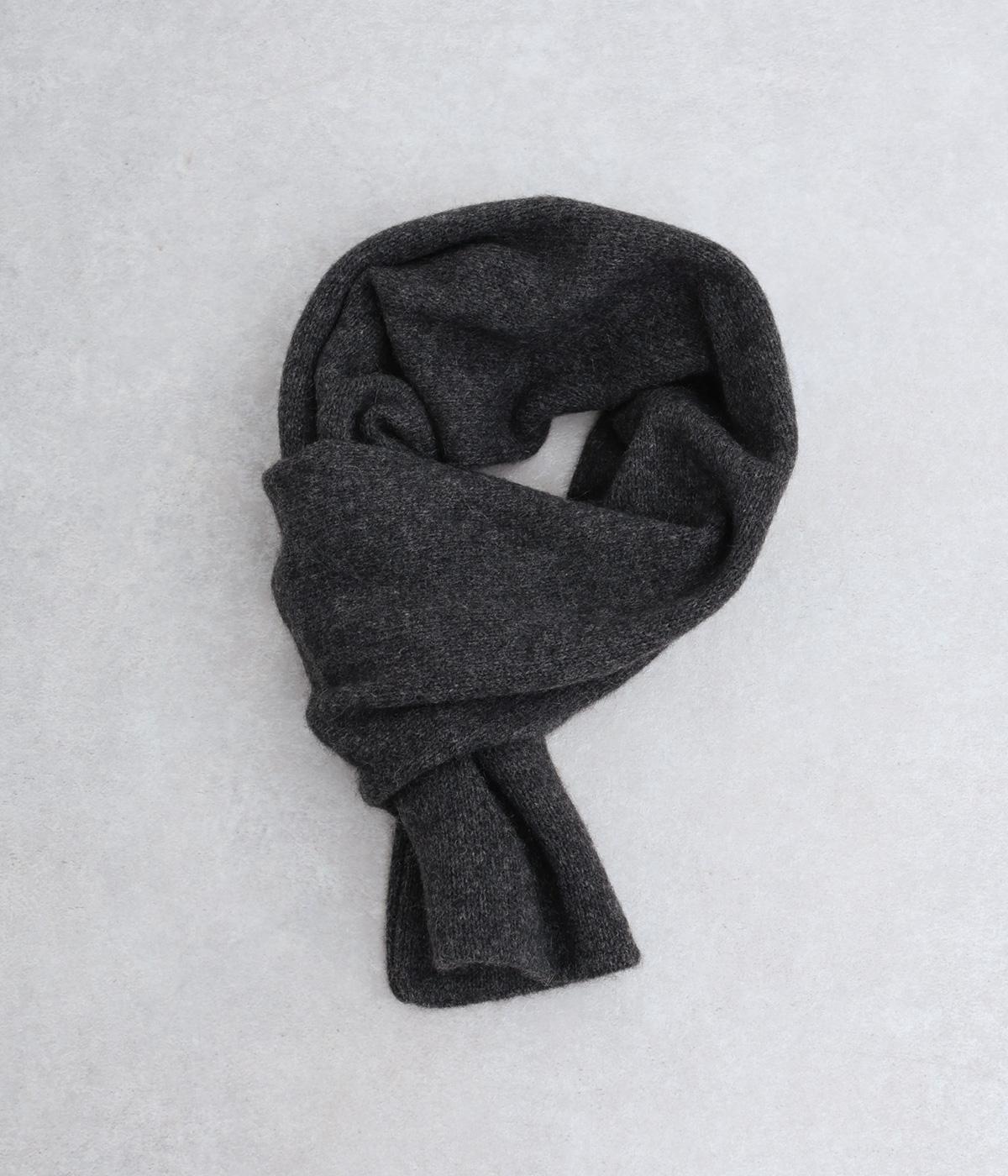 ヤク　ニットマフラー(チャコール-F)