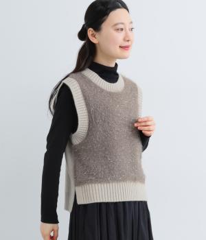 フェザーヤーンガーターサイドスリットベスト