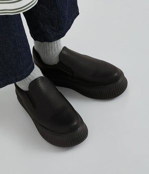厚底スリッポン(ブラック-37)