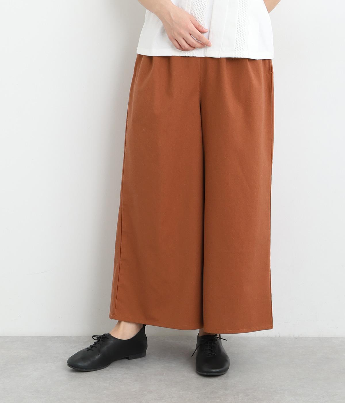 リネンブレンドタックガウチョパンツ（green.）の商品詳細
