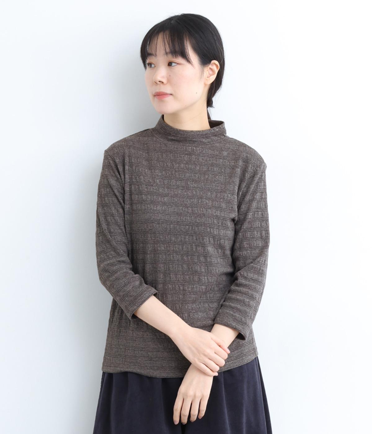 シャーリングハイネックプルオーバー(グレー-F)