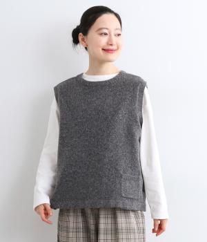 2wayニットベスト(チャコール-F)
