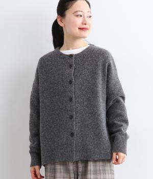 ドルマンニットカーディガン(チャコール-F)