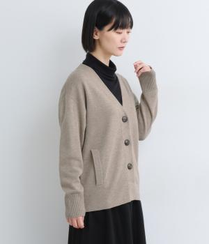 ポケ付ニットカーディガン