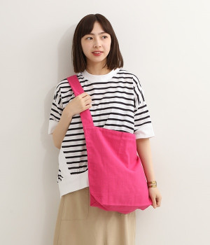 ワンハンドルくったりトート(ピンク-ONESIZE)