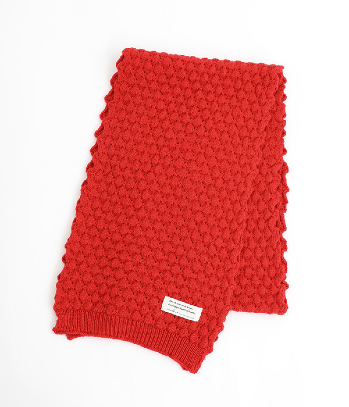 ぽこぽこマフラー(レッド-ONESIZE)