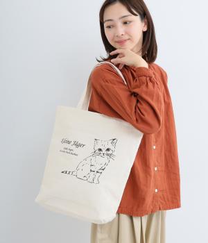 3ポケット付き　アニマルトート(スナネコ-F)