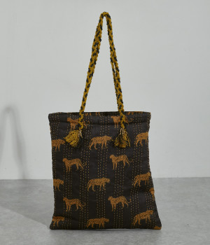 カンタ風　インドトート(ブラック-ONESIZE)