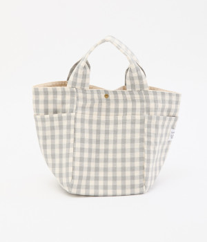 ランチトート(チェックグレージュ-ONESIZE)