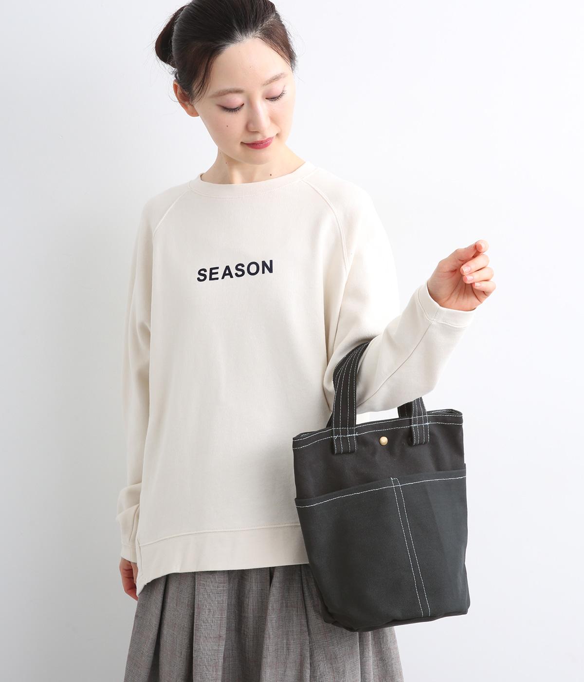 インドキャンバスミニトートバッグ(ブラック-F)