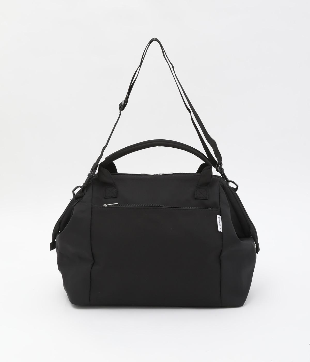 がま口ボストン(ブラック-F)