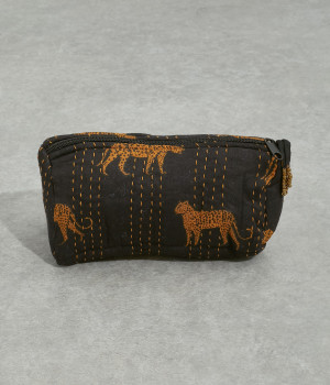 カンタ風　インドポーチ(ブラック-ONESIZE)