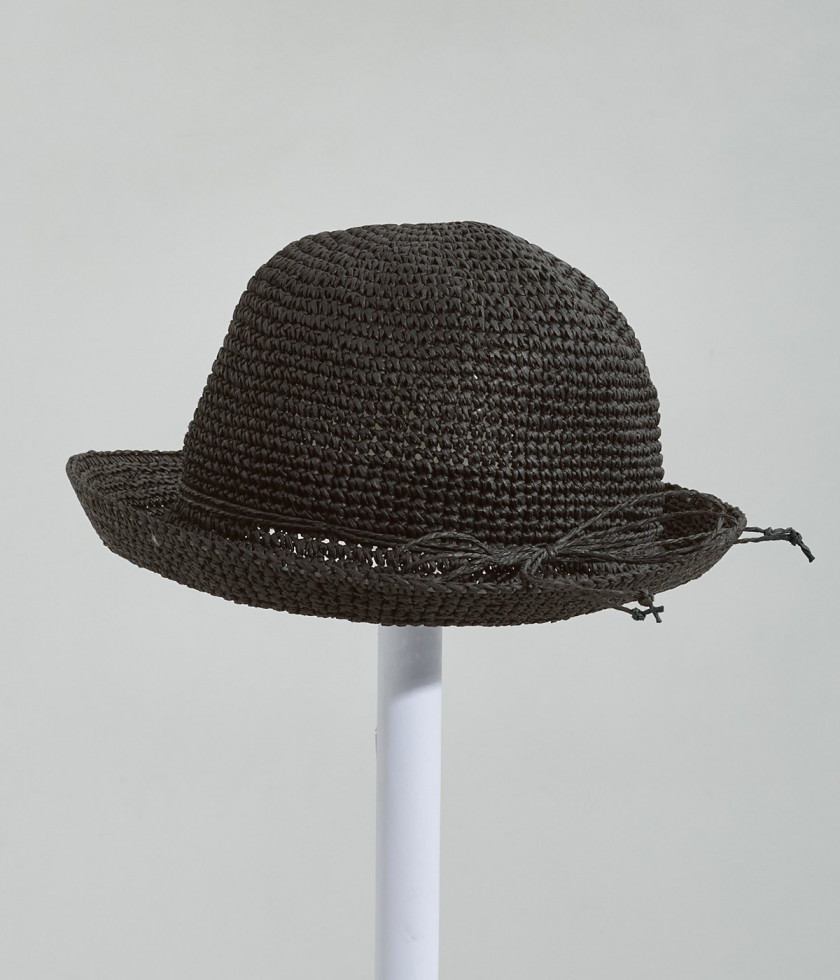 細編みブリム　柄編みペーパーHAT