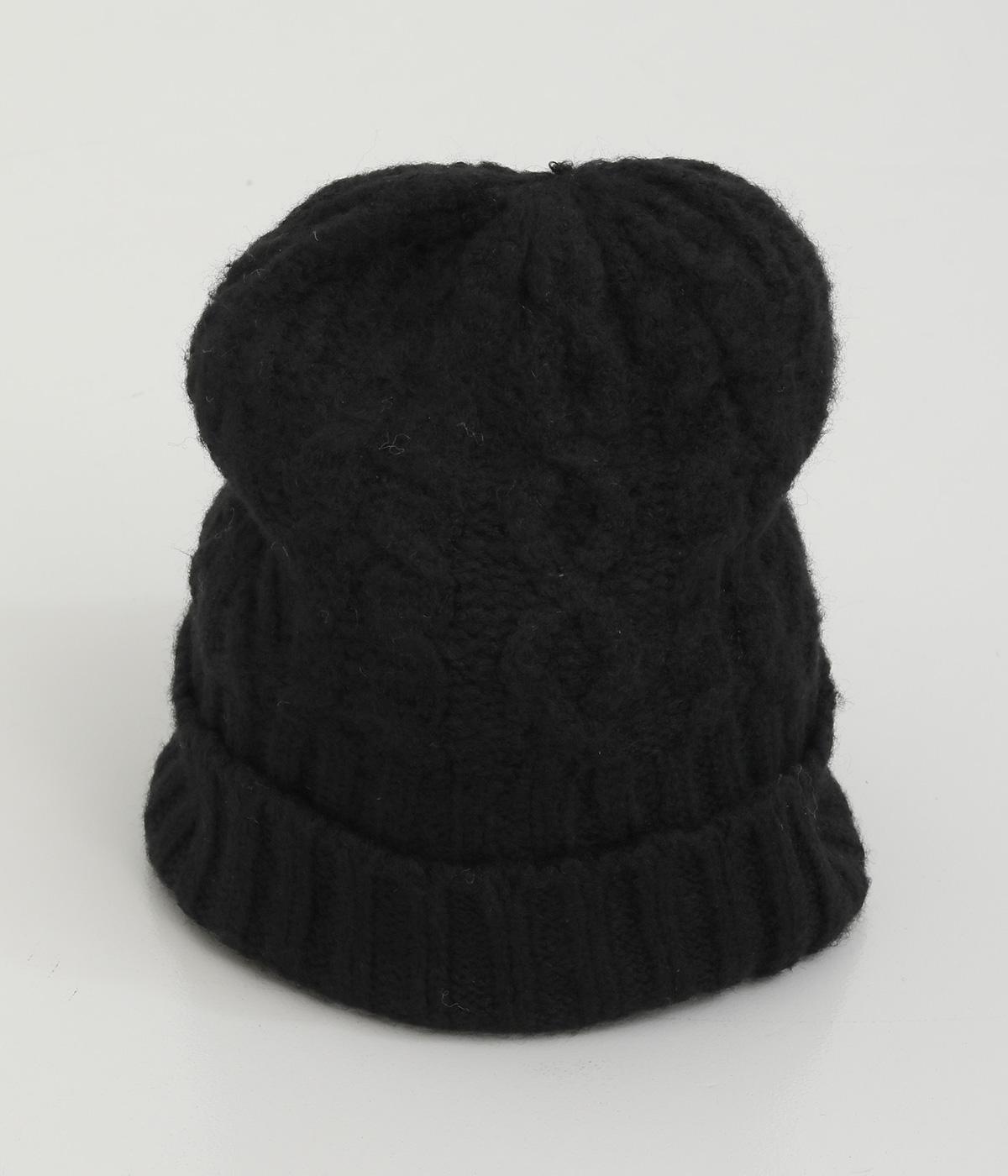 裏ボアニットキャップ(ブラック-F)