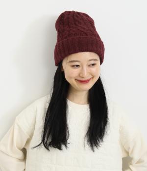 裏ボアニットキャップ(レッド-F)