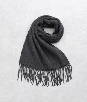 無地マフラー(杢グレー-F)