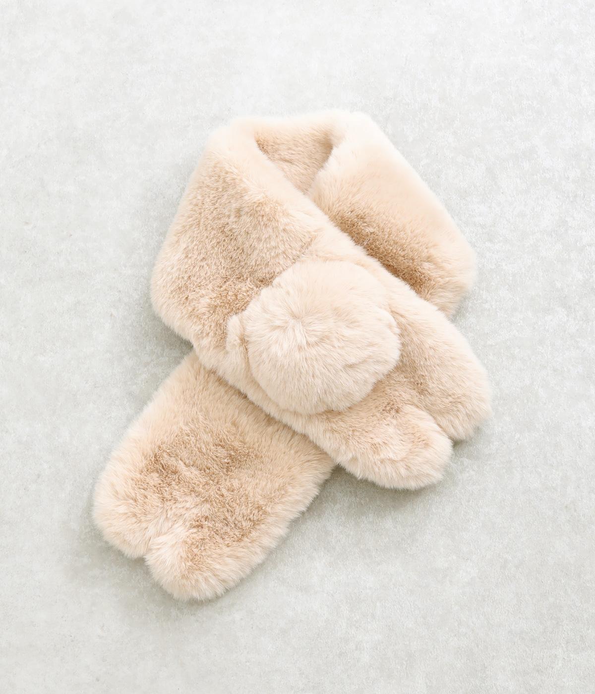 ネコちゃんファーティペット(ベージュ-F)