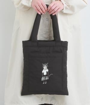 ＜アーティストコラボ　保坂優子＞「このドレス」プリント+刺繍中綿入りトートバッグ