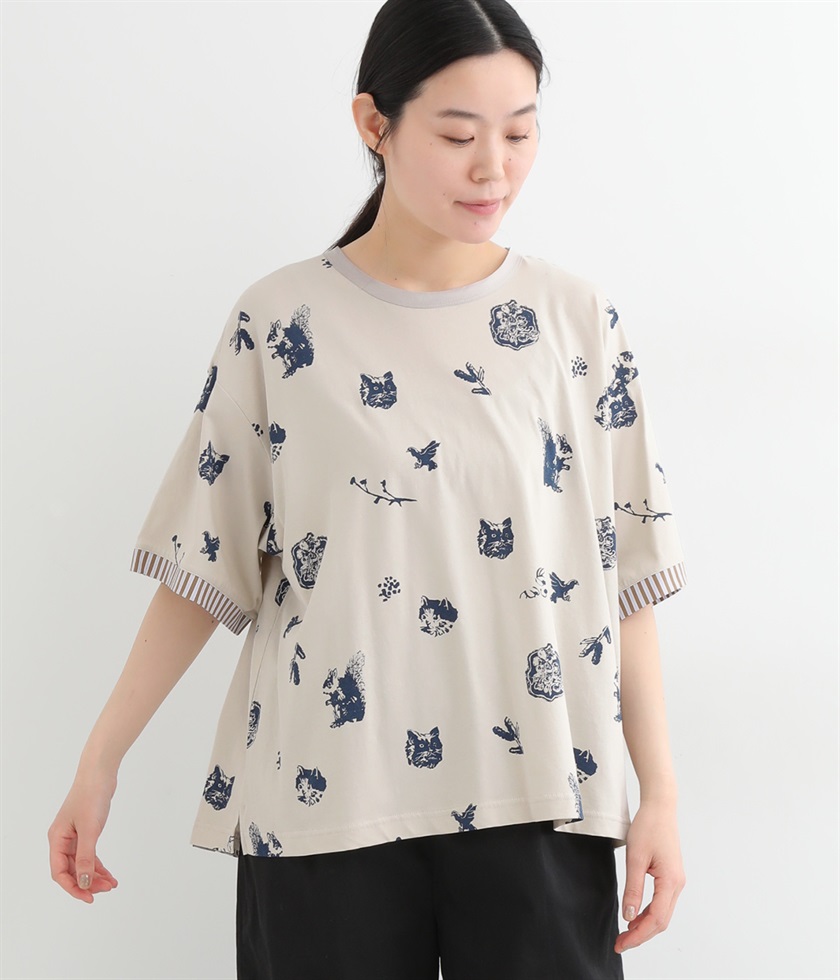 SUPER HAKKA×庄島歩音｢tiny lives｣プリントTシャツ