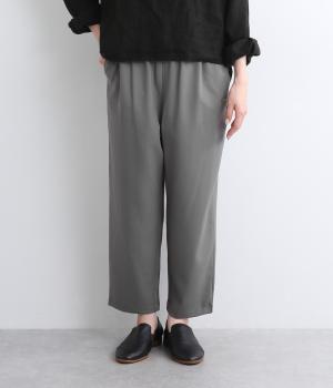 ポリエステルレーヨンストレッチテーパードパンツ
