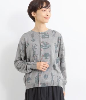 SUPER HAKKA×保坂優子 ｢暮らしを彩る｣プリントニットカーディガン