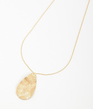 しずくテクスチャーネックレス(ゴールド-ONESIZE)