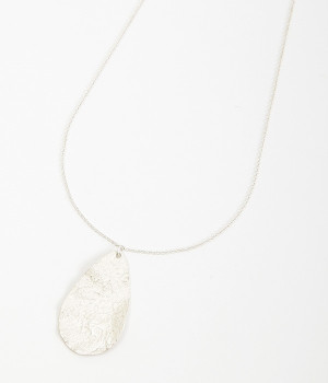しずくテクスチャーネックレス(シルバー-ONESIZE)