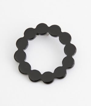 サークルブローチ(ブラック-ONESIZE)