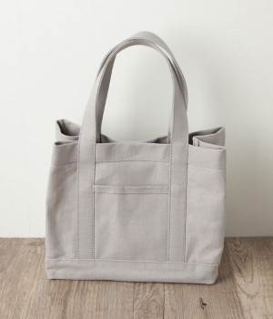整頓上手なキャンバストート(グレー-ONESIZE)