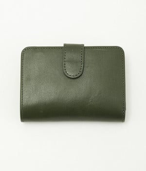 二つ折りコンパクト財布(グリーン-ONESIZE)
