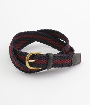 ストレッチメッシュベルト(ネイビー×レッド-ONESIZE)