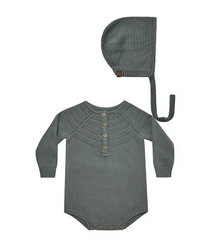 knit dalia romper/knit bonnet(ダスク-612)