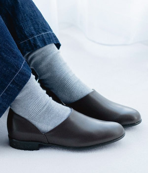 レディースポック　スコッチガード(ダークブラウン-230)