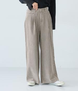 コーデュロイワイドパンツ