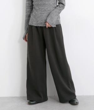 ポンチ裏ベロアボンディングワイドパンツ(ブラック-F)