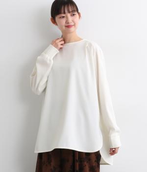 ストレッチジョーゼット万能ブラウス(オフ-F)