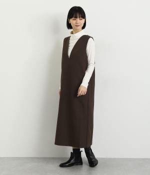 つぶつぶツイードワンピース(ブラウン-F)