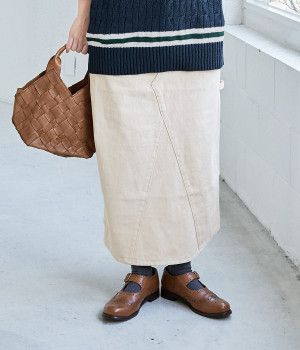 デニムスカート(ナチュラル-M)