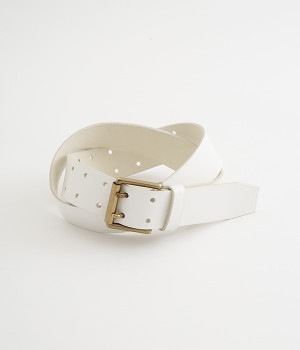 レザーベルト(ホワイト-ONESIZE)