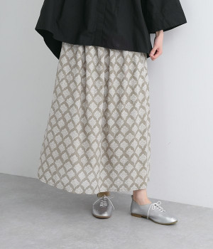 インディアブロックプリント　スカート