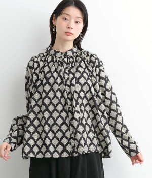 インディアブロックプリント　シャツ