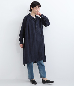 東炊き ヴィンテージフレンチコットンプルオーバー(ネイビー-ONESIZE)