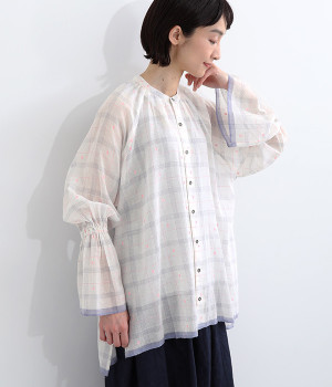 インディア ジャムダニ シャツ(ホワイト-ONESIZE)