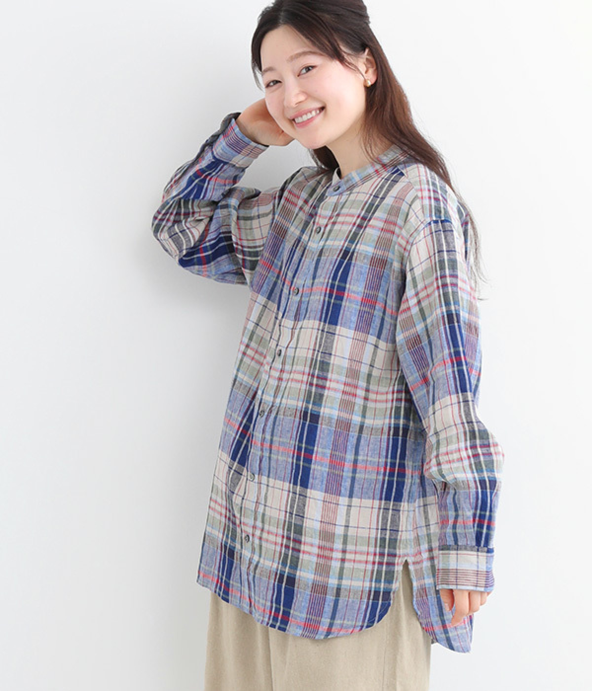 ICHI Antiquitesリネンチェックシャツ リネンチェックシャツ（ICHI Antiquites）の商品詳細