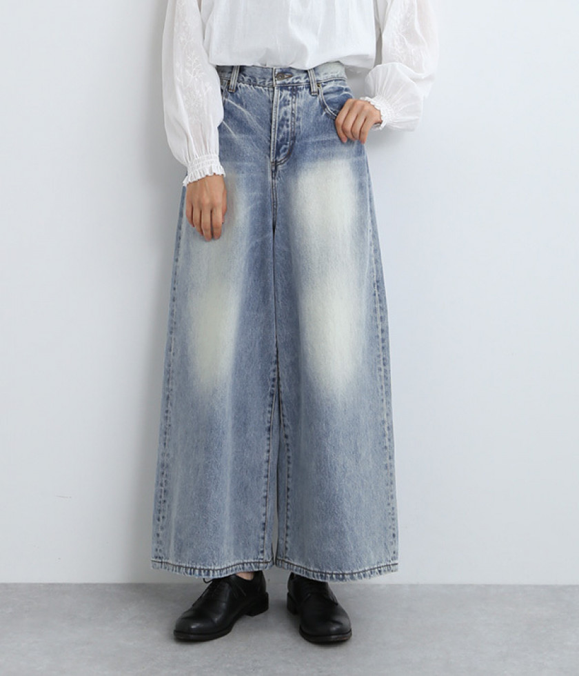 デニムワイドパンツ