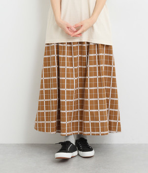 コットンドビーチェックスカート
