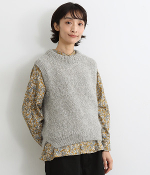 Suri ペルーハンドニット　ベスト(グレー-ONESIZE)