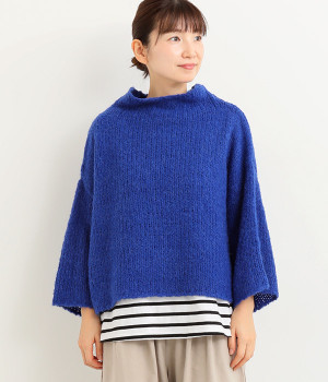 アルパカ混プルオーバー