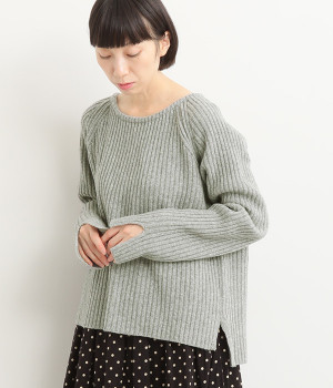 ジャパンリブニットプルオーバー(グレー-ONESIZE)