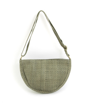 【Kyuca】ハーフムーンショルダー(オリーブ-ONESIZE)